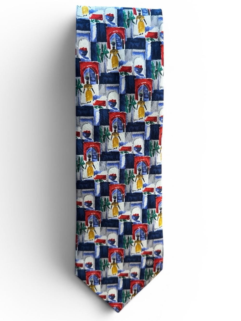 Dunhill 100% Silk Multicolor Scenic Tie